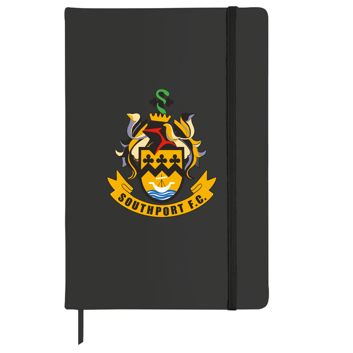 Southport FC Badge A5 Black Notebook