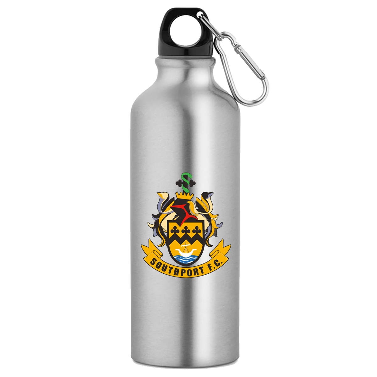 Southport FC Official Badge Water Bottle – 530ml Recycled Aluminium