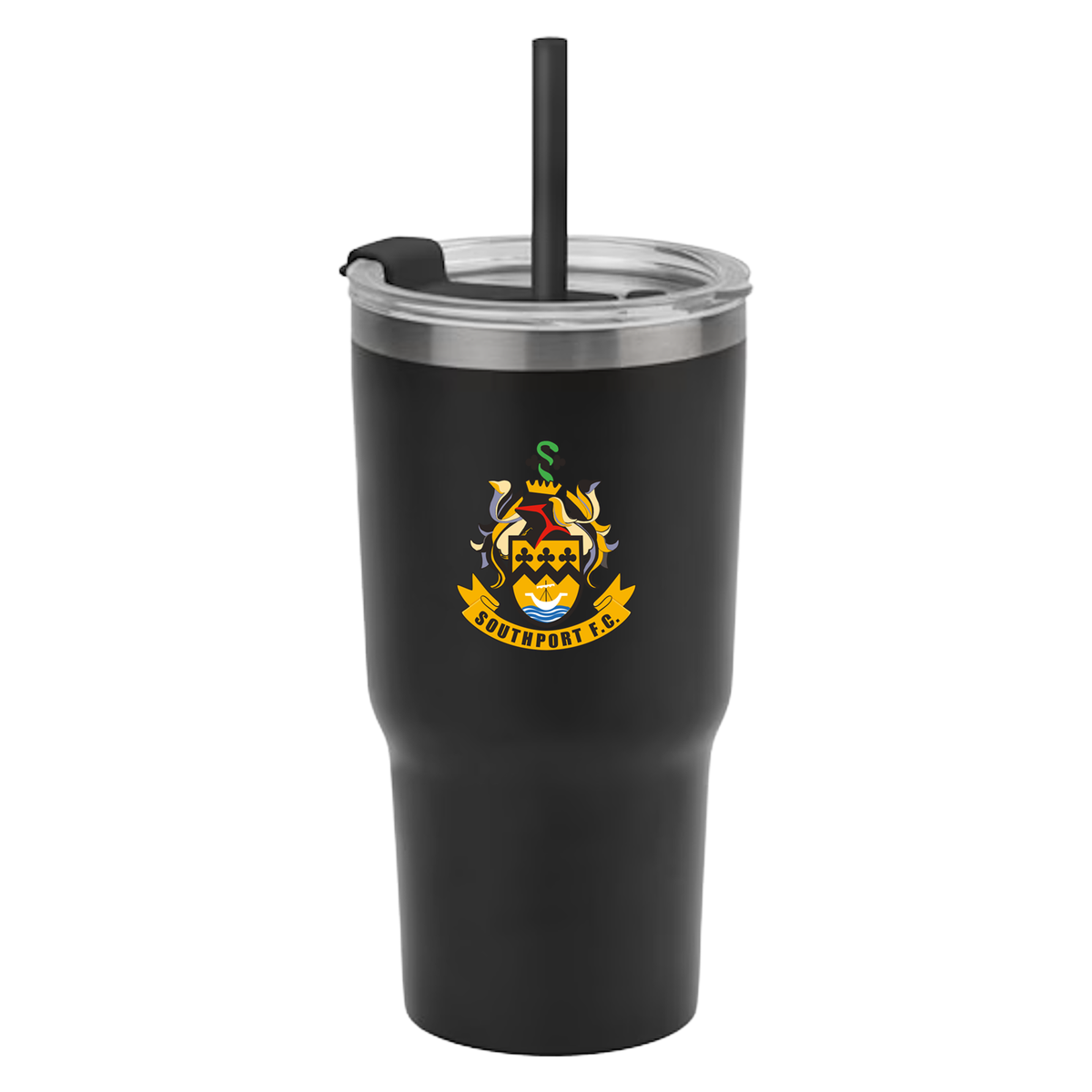 Southport FC Badge Travel Cup with Straw