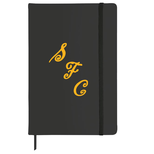 Southport FC 1970's Retro Monogram Badge A5 Black Notebook