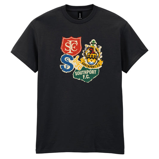 Southport FC Retro Badges T-Shirt