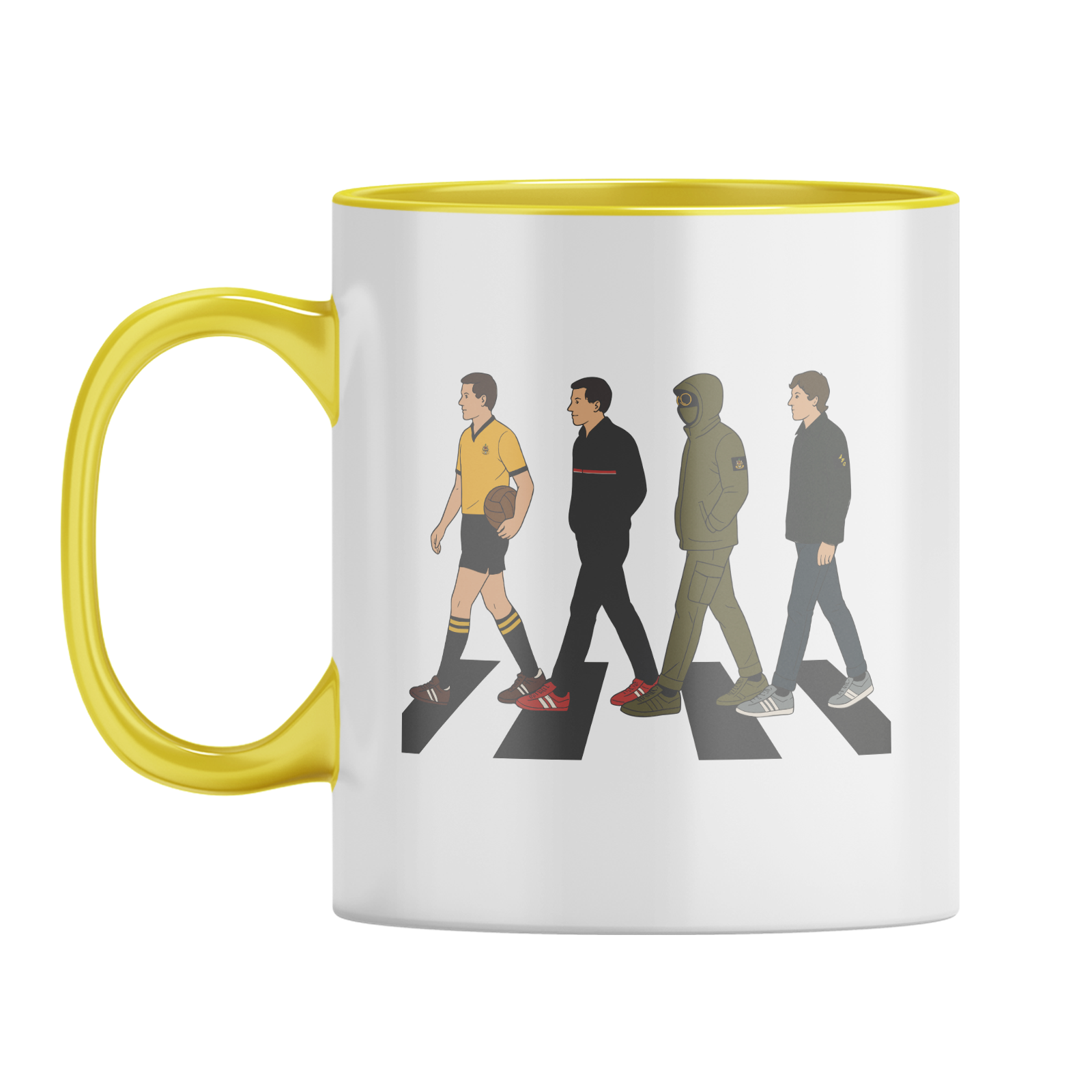 Southport FC Abbey Road Walk Mug – White with Yellow Inner & Handle