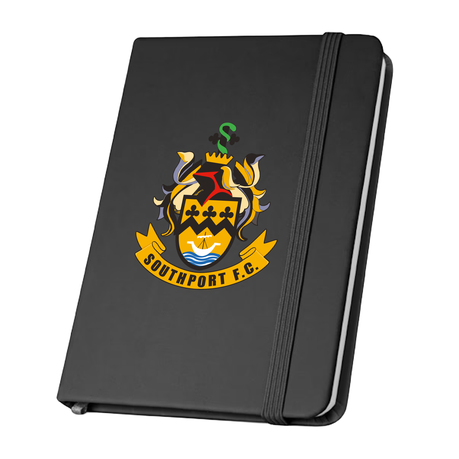 Southport FC Badge A6 Black Pocket Notebook