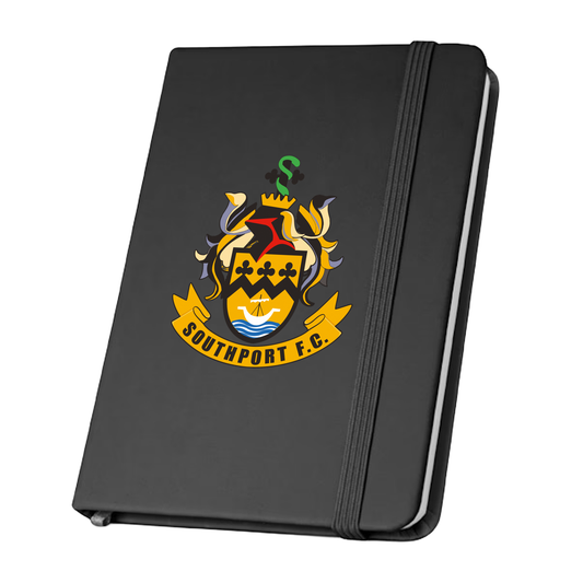 Southport FC Badge A6 Black Pocket Notebook
