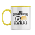 The Sandgrounders Classic Mug – White with Yellow Inner & Handle