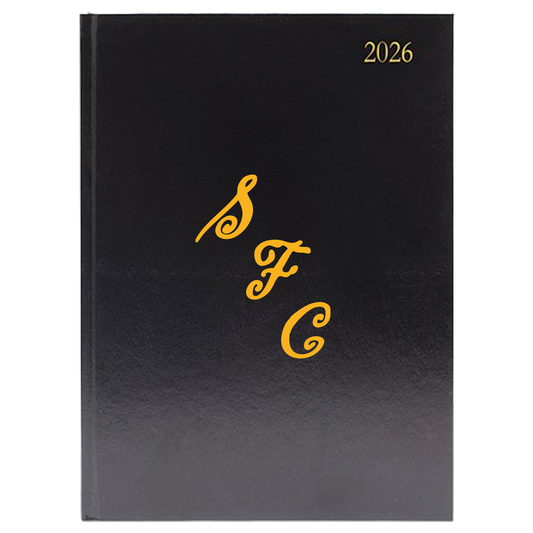 Southport FC 1970's Retro Monogram Badge A5 Desk Diary, Week To View, 2026