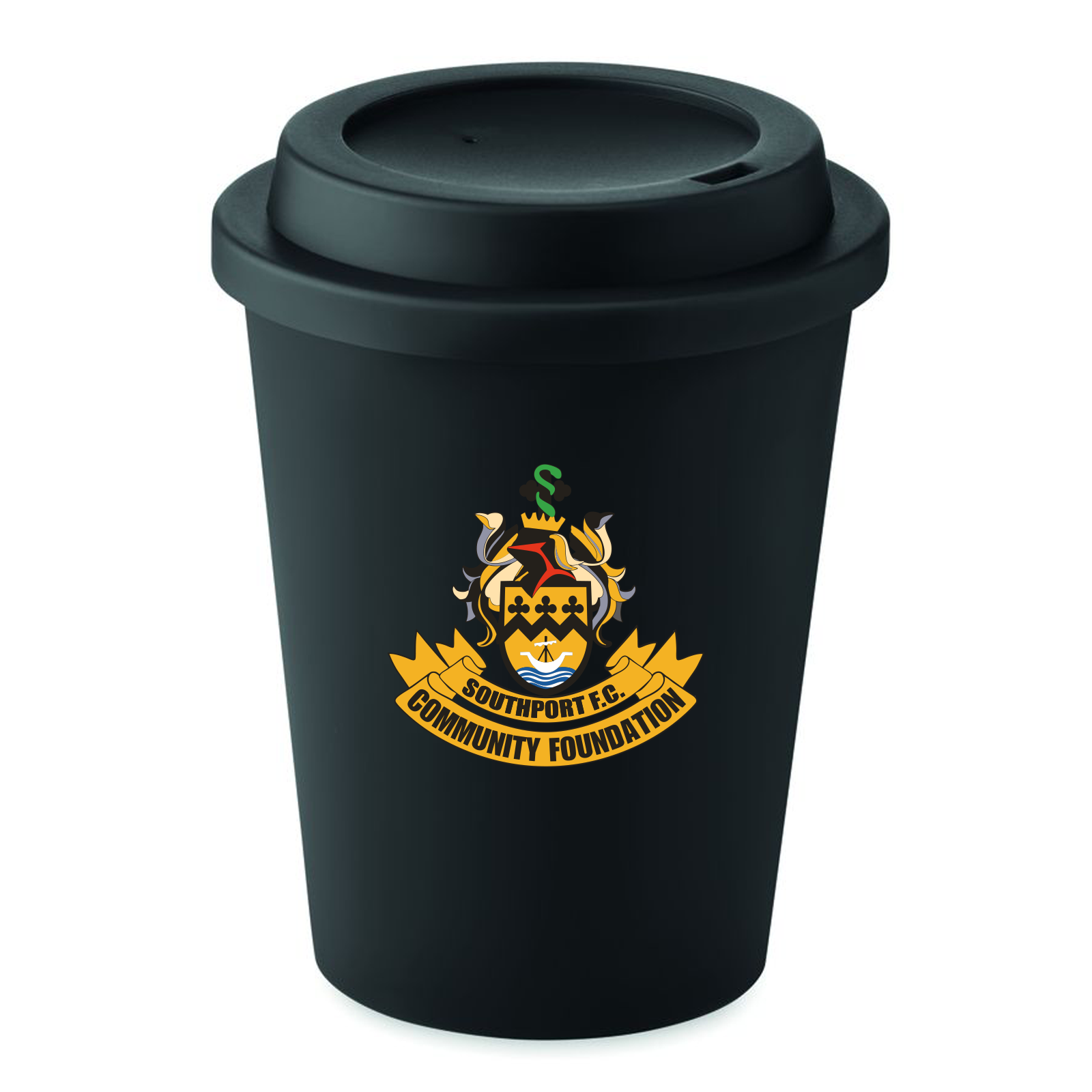 Southport FC Community Foundation Badge Reusable Coffee Cup