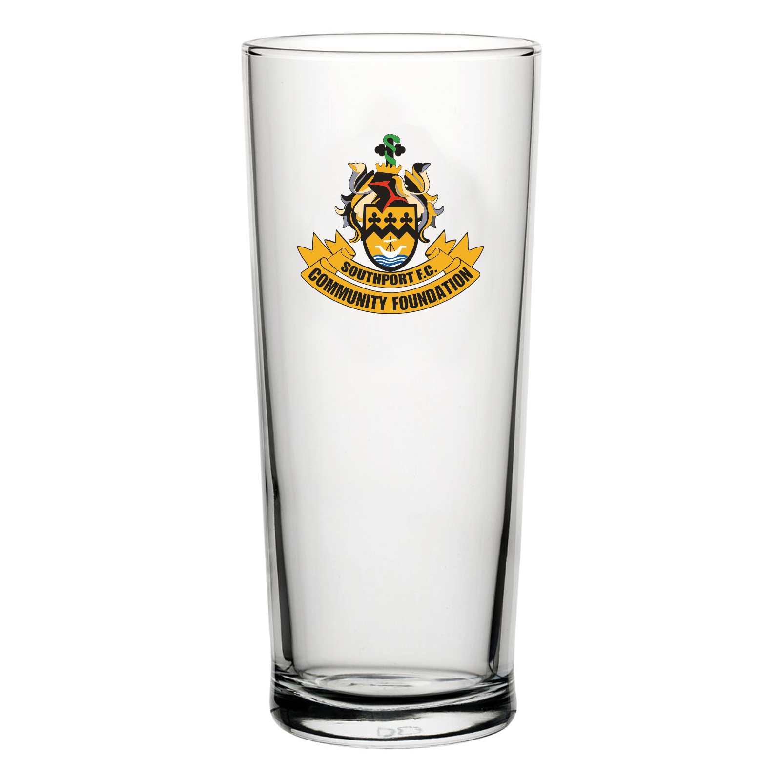 Southport FC Community Foundation Badge Pint Glass