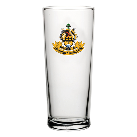 Southport FC Community Foundation Badge Pint Glass