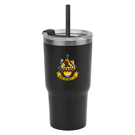 Southport FC Badge Travel Cup with Straw