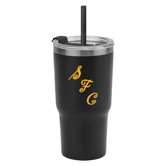 Southport FC 1970's Retro Monogram Badge Travel Cup with Straw