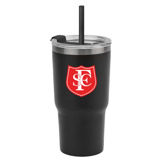 Southport FC 1920's Retro Badge Travel Cup with Straw